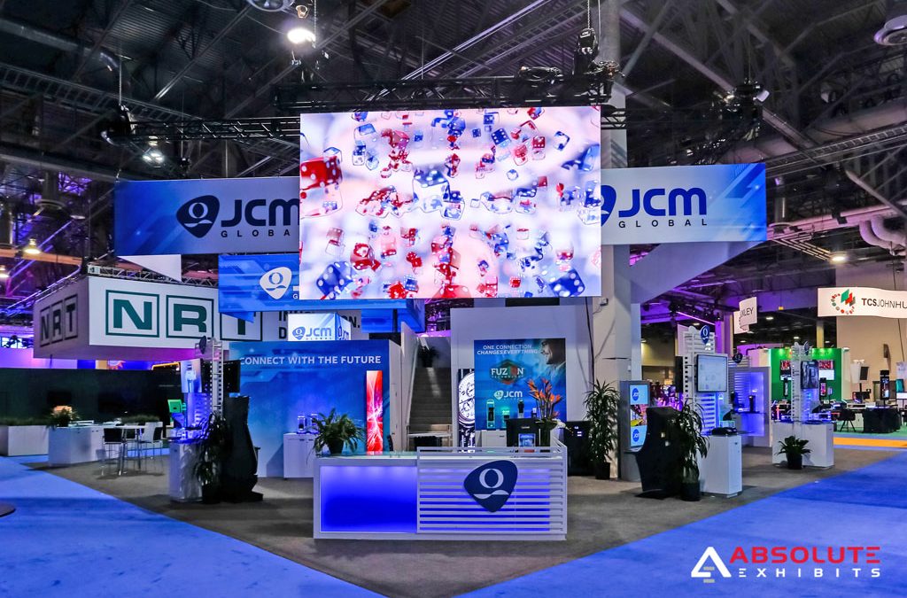jcm global, booth, global gaming expo, g2e exhibit