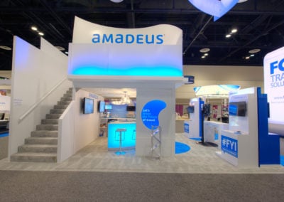 Amadeus trade show booth Absolute Exhibits
