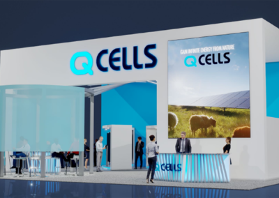 Q Cells trade show display
