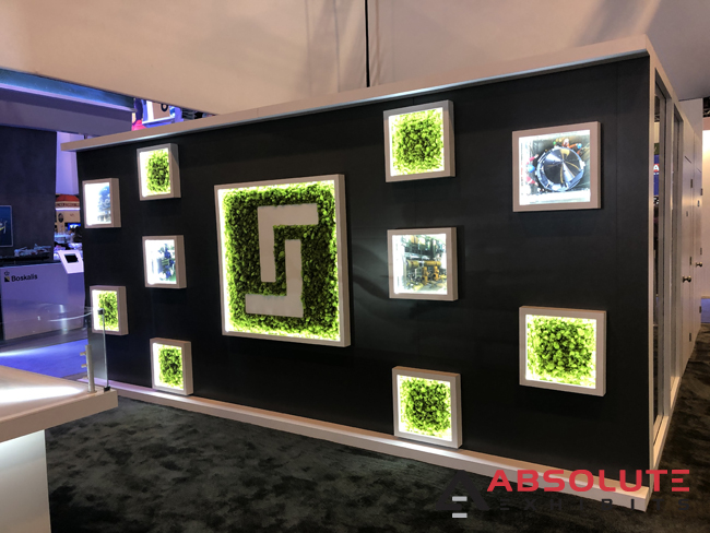 Joulon trade show display greenery