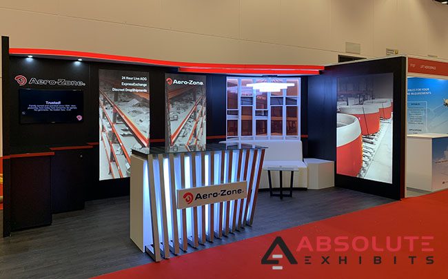 Aerozone trade show branding exhibit