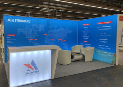 Alaris trade show booth Europe Absolute Exhibits